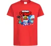 Детская футболка Brawl Stars Герої Красный фото