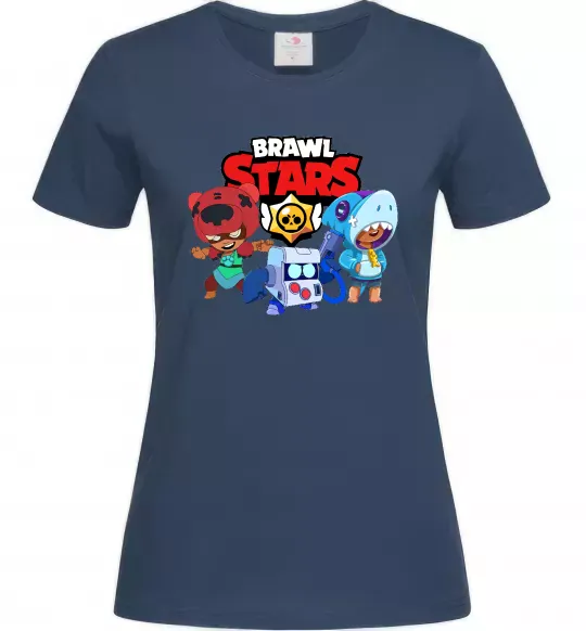 Женская футболка Brawl Stars Герої Темно-синий фото