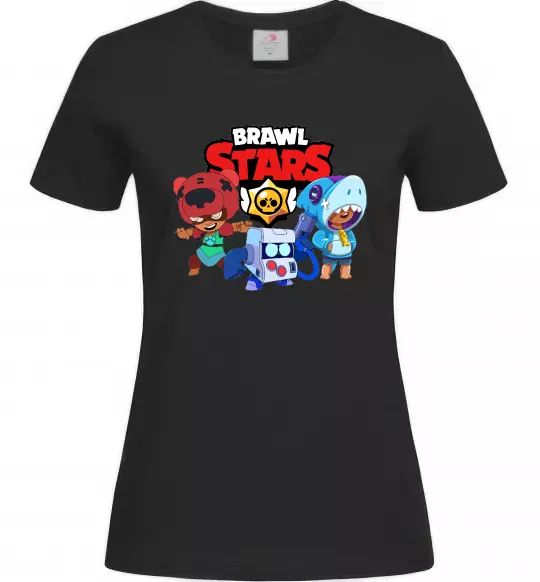 Женская футболка Brawl Stars Герої Черный фото