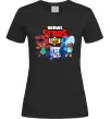 Женская футболка Brawl Stars Герої Черный фото
