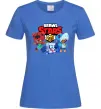Женская футболка Brawl Stars Герої Ярко-синий фото