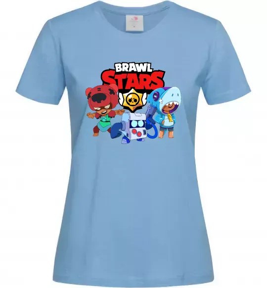 Женская футболка Brawl Stars Герої Голубой фото