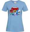 Женская футболка Brawl Stars Герої Голубой фото