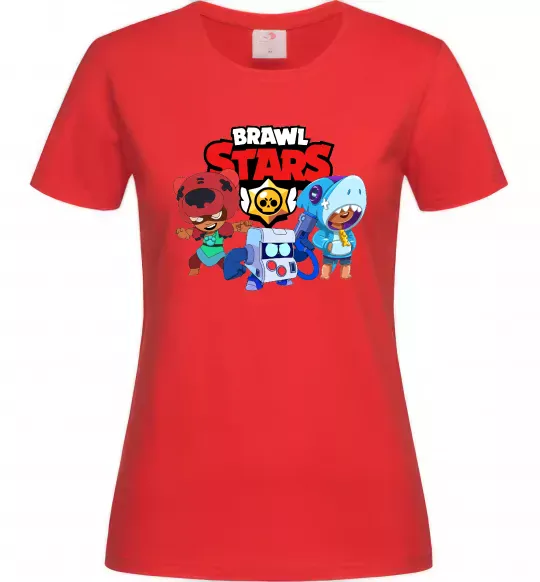 Женская футболка Brawl Stars Герої Красный фото