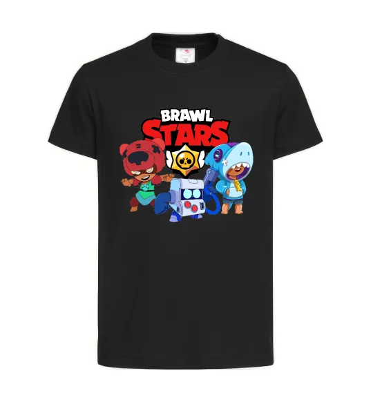 Детская футболка Brawl Stars Герої Черный фото
