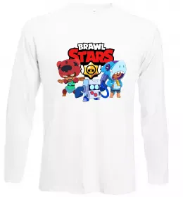 Лонгслив Brawl Stars Герої Белый фото