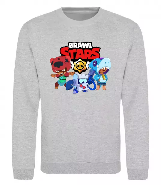 Світшот Brawl Stars Герої Сірий меланж фото