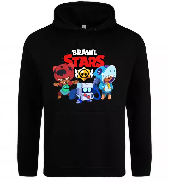 Мужская толстовка (худи) Brawl Stars Герої Черный фото