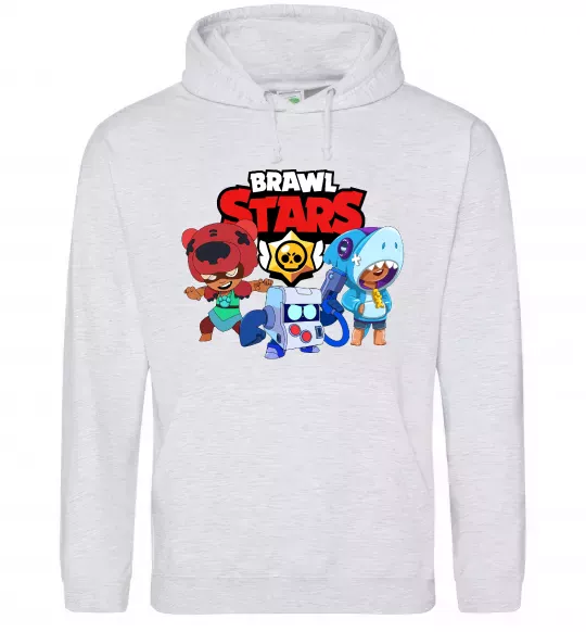 Жіноча толстовка (худі) Brawl Stars Герої Сірий меланж фото