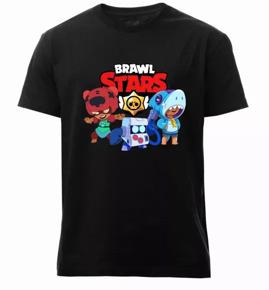Мужская премиум футболка Brawl Stars Герої Черный фото