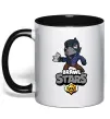 Чашка з кольоровою ручкою Brawl Stars Ворон Чорний фото