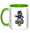 Чашка з кольоровою ручкою Brawl Stars Ворон Зелений фото