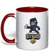 Чашка з кольоровою ручкою Brawl Stars Ворон Червоний фото