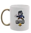 Чашка з кольоровою ручкою Brawl Stars Ворон Золото фото