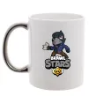 Чашка з кольоровою ручкою Brawl Stars Ворон Срібло фото