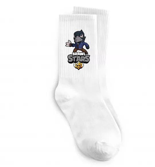Носки Brawl Stars Ворон Белый фото