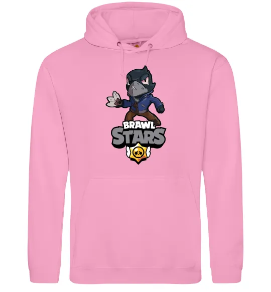 Чоловіча толстовка (худі) Brawl Stars Ворон Рожевий фото