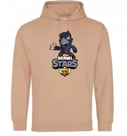 Мужская толстовка (худи) Brawl Stars Ворон Песочный фото