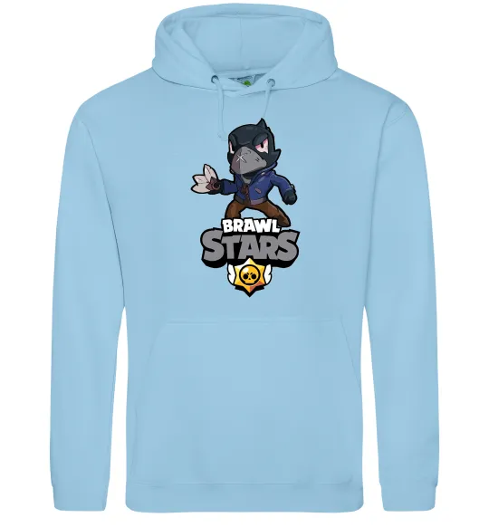 Жіноча толстовка (худі) Brawl Stars Ворон Блакитний фото