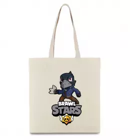 Эко-сумка Brawl Stars Ворон Бежевый фото