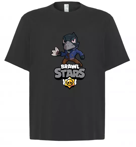 Футболка Оверсайз Brawl Stars Ворон Черный фото