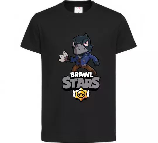 Дитяча футболка Brawl Stars Ворон Чорний фото