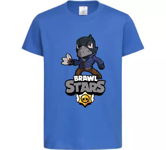 Дитяча футболка Brawl Stars Ворон Яскраво-синій фото