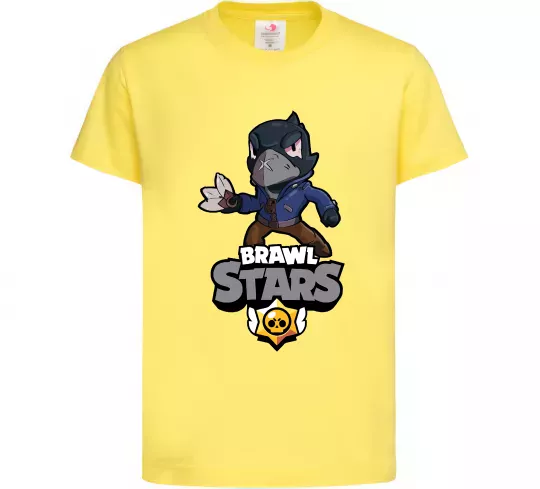 Дитяча футболка Brawl Stars Ворон Лимонний фото