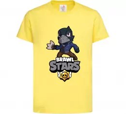 Детская футболка Brawl Stars Ворон Лимонный фото
