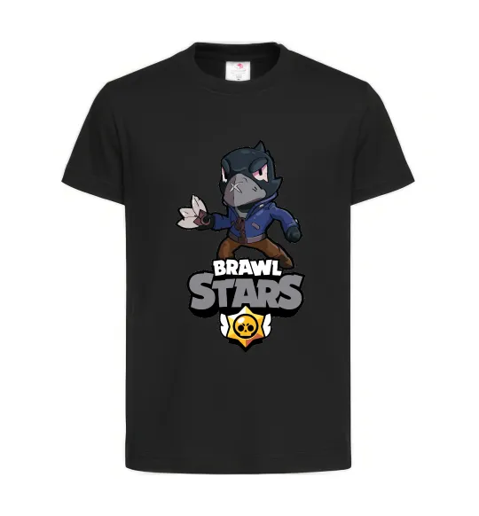 Детская футболка Brawl Stars Ворон Черный фото