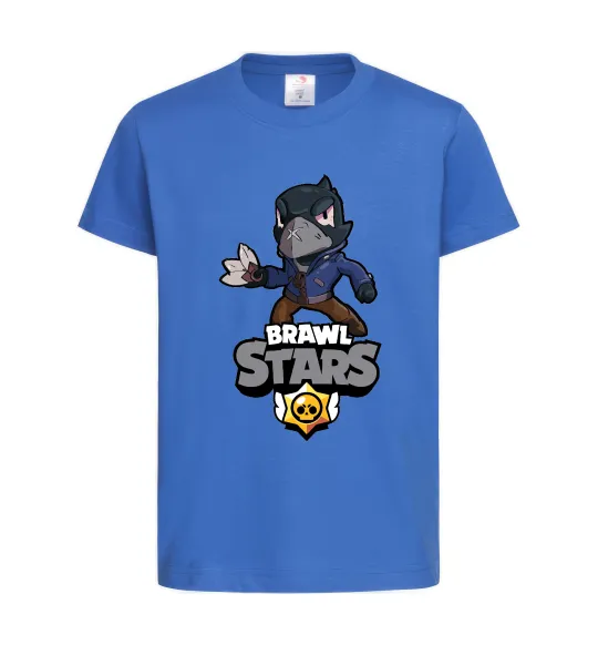 Детская футболка Brawl Stars Ворон Ярко-синий фото