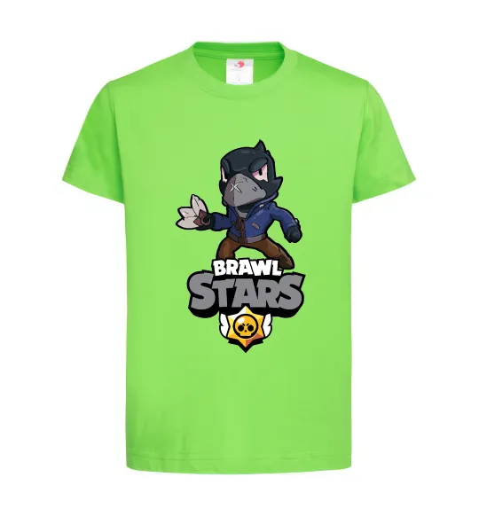 Детская футболка Brawl Stars Ворон Лаймовый фото