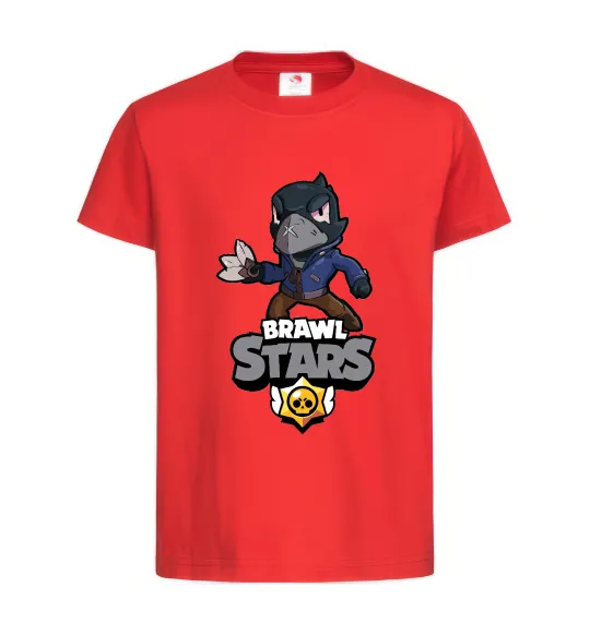 Детская футболка Brawl Stars Ворон Красный фото