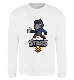 Свитшот Brawl Stars Ворон Белый фото
