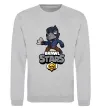 Свитшот Brawl Stars Ворон Серый меланж фото