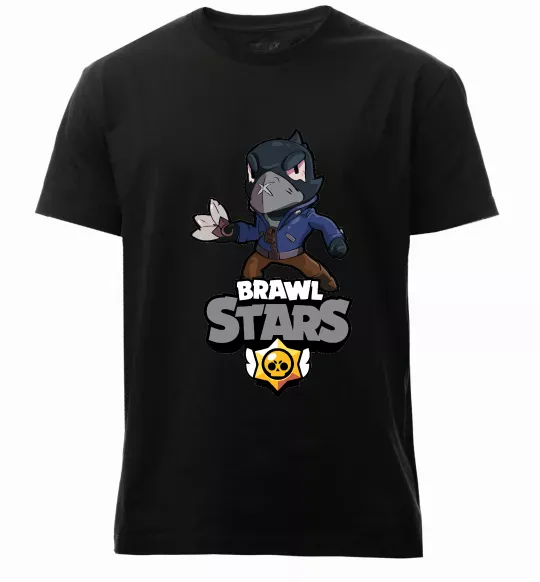 Чоловіча преміум футболка Brawl Stars Ворон Чорний фото