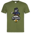 Мужская футболка Brawl Stars Ворон Оливковый фото