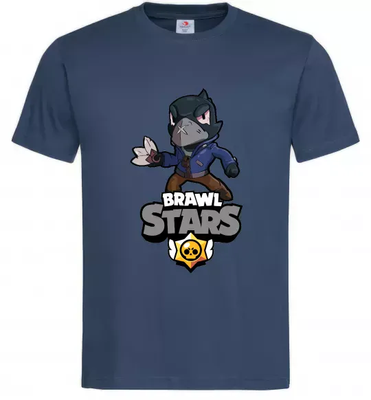 Мужская футболка Brawl Stars Ворон Темно-синий фото