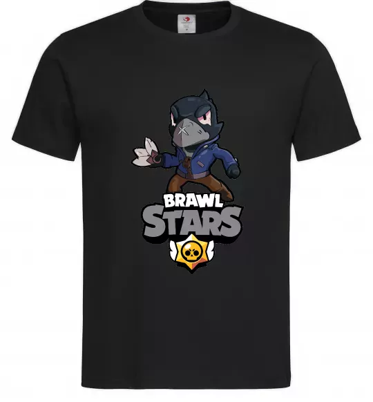 Мужская футболка Brawl Stars Ворон Черный фото