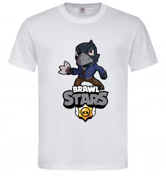Мужская футболка Brawl Stars Ворон Белый фото