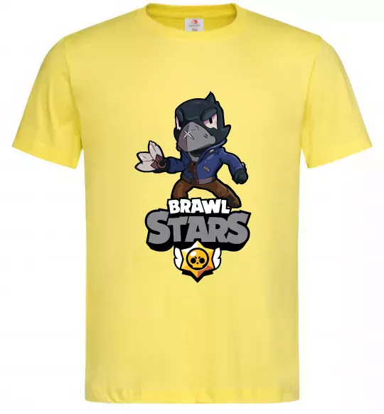 Мужская футболка Brawl Stars Ворон Лимонный фото
