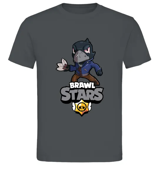 Мужская футболка Brawl Stars Ворон Графит фото