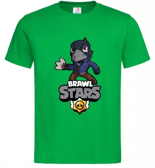 Мужская футболка Brawl Stars Ворон Зеленый фото
