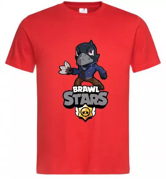 Мужская футболка Brawl Stars Ворон Красный фото