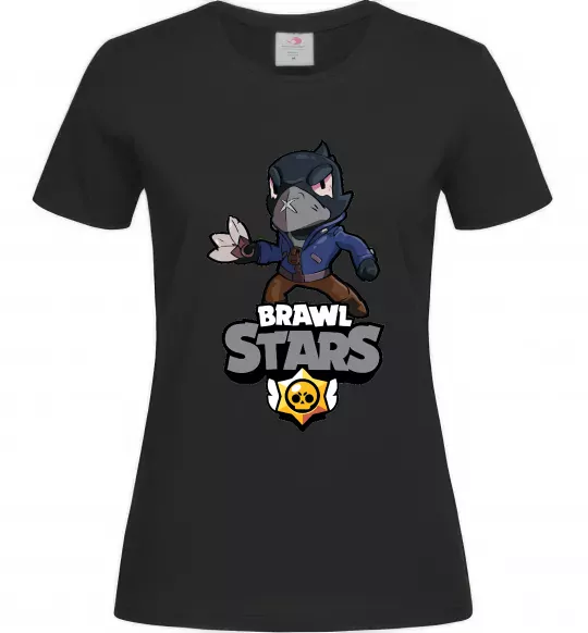 Женская футболка Brawl Stars Ворон Черный фото
