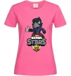 Женская футболка Brawl Stars Ворон Ярко-розовый фото