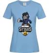 Женская футболка Brawl Stars Ворон Голубой фото