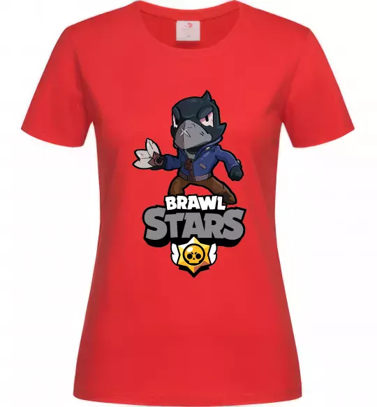 Женская футболка Brawl Stars Ворон Красный фото
