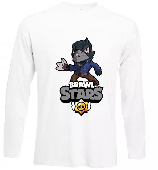 Лонгслив Brawl Stars Ворон Белый фото