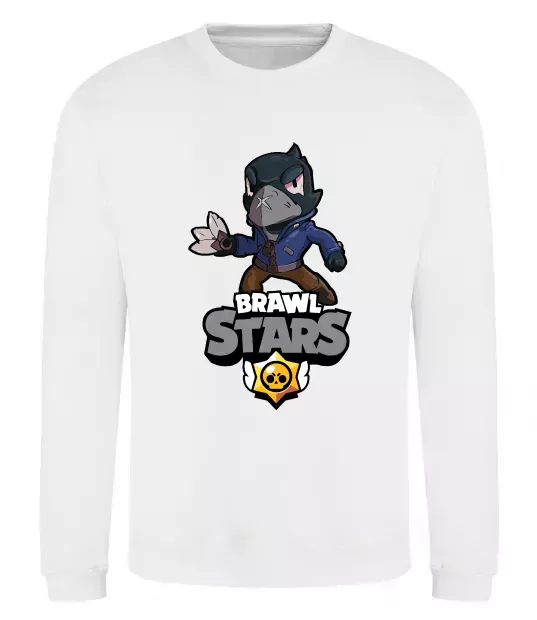 Свитшот Brawl Stars Ворон Белый фото